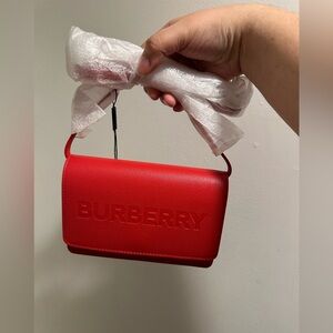 NEW Red Burberry crossbody
